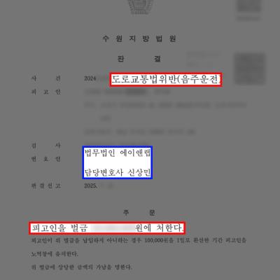 실형 가능성 높았던 음주운전 3번째 적발, 변호인 조력으로 벌금형 이끌어내